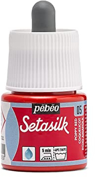 PEBEO 181-005 45 ml Setasilk Silk Painting Bottle, Poppy Red