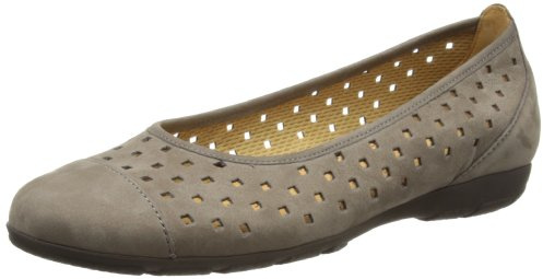 Gabor Ruffle N, Women's Ballet Flats, Gray - Grau (fumo), 6 UK