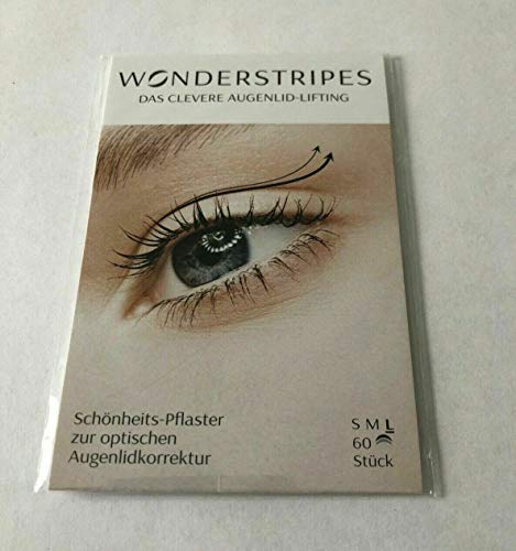 Wonderstripes Augenlid Pflaster, transparent, Größe L