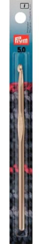 Prym Häkelnadeln ohne Griff ALU 14 cm 5,00 mm silberfarbig Woll-Häkelnadel, Aluminium, 5 mm