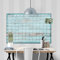 banjado® Wandkalender abwischbar aus Glas 90x60 cm/Jahresplaner abwischbar mit Motiv Alte Bretter Blau/langlebiger Jahreskalender, Urlaubsplaner & Familienplaner abwischbar
