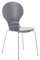 CLP Stapelstuhl Diego I Komfortabler Esszimmerstuhl I Metallgestell, Holzsitz I Ergonomisches Design I Platzsparend In Esszimmer Und Küche, Farbe:grau