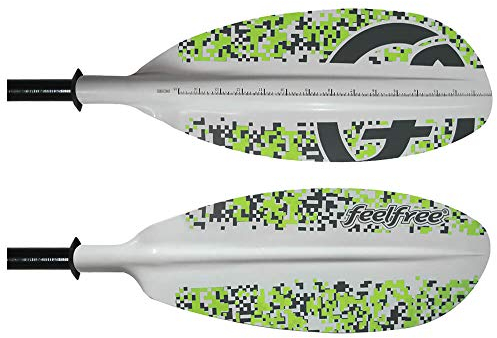 FEELFREE Paddel für Kajakangler Fiberglas 240cm, Lime Camo