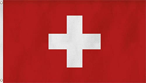 Fahne mit Messingösen 90 x 150, 150 x 250 oder 300 x 500 cm wählbar Farbe Schweiz Größe 150 x 250