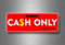 Akachafactory Aufkleber Sticker Sorry Cash ONLY Service Geschäft Restaurant A4 Size