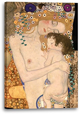 Printed Paintings Leinwand (80x120cm): Gustav Klimt - Die DREI Lebensalter Einer Frau (1905)