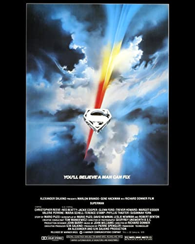 worldphotographs Superman The Movie (1978) Poster 10x8 Photo