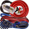 Kit de câblage Complet 3 000 W par gravité 4 GA Amplificateur Amplificateur PK2 4 GA Rouge – pour installateur et Bricolage Hobbyist – Parfait pour Voiture/Camion/Moto/RV/ATV