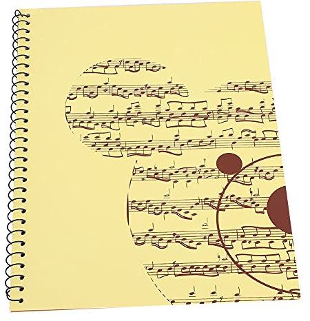 50 pages Cahier de manuscrit de notation musicale, Cahier de musique manuscrit ( ours jaune)