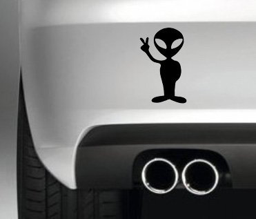 South Coast Stickers Peace Alien Sticker Funny Bumper Sticker CAR Van 4X4 Window PAINTWORK Decal Euro Laptop Drive