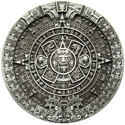 Urban Backwoods Aztec Calendar I Gürtelschnalle für Wechselgürtel Buckle