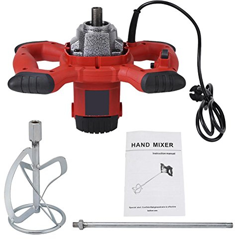 Mezclador para mortero, 1500 W CA 220 V, mezclador de cemento y mortero, mezclador eléctrico con 6 modos de velocidad, mezclador de yeso para pegamento, hormigón, mortero, pintura