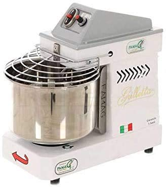 Impastatrice a Spirale ALTA IDRATAZIONE GRILLETTA da kg.5 di IMPASTO-10 velocità HH, Acciaio inossidabile
