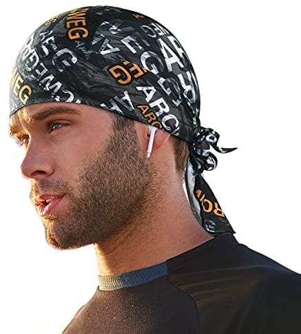 Arcweg Bandana Cap Laufmütze Atmungsaktiv Schnelltrocknend Kopftuch Pirat Kappe UV Schutz Bandanas mit verstellbar Band Radsport Fahrrad Kopfbedeckung Sommermütze Schweißabsorbierend UPF 50+