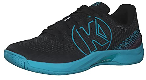 Kempa Scarpe da Pallamano Attack Two 2.0 da Uomo, Nero Aqua, 42 EU