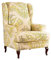 Highdi 2-Teilig Ohrensessel Überzug, Sessel-Überwürfe Ohrensessel Elegant Drucken Schonbezüge Bezug Sesselhusse Elastisch Stretch Tiger Stuhlbezug mit Armlehne Hohe Rückenlehne (Gold)