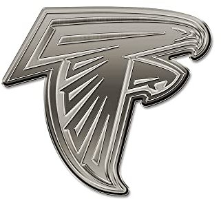 Rico Industries NFL Atlanta Falcons Antik Auto Emblem Antik Nickel Auto Emblem für Auto LKW SUV