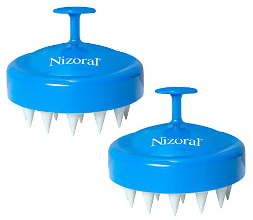 Nizoral Haarshampoo Bürste mit weichem Silikon Kopfhaut Massagegerät Bürstenkopf für alle Haartypen, reinigt die Kopfhaut tiefenwirksam und entfernt abgestorbene schuppige Haut und Rückstände