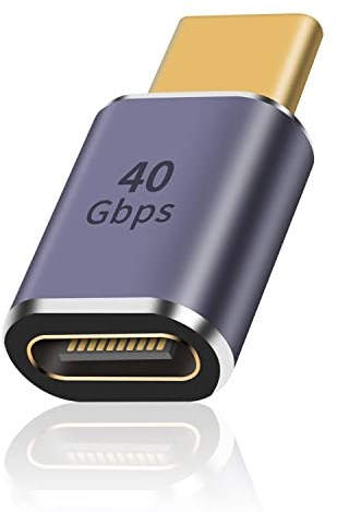 Duttek USB C auf USB C Adapter 40Gbps,USB C Buchse auf Stecker Adapter unterstützt 8K@60HZ und 100W Schnellladung,USB C Adapter kompatibel mit Thunderbolt 3/4 und mit USB Typ C Schnittstellen Geräten