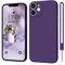 MSEVC iPhone 12 Case 6.1-inch Silicone Camera Protection Ultra Slim Case Soft Gel iPhone 12 Cover Rubber Anti-Scratch Phone Case Compatible for iPhone 12 Dark Purple