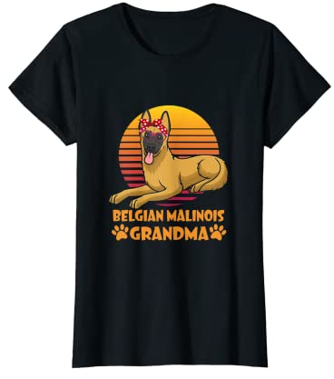 Damen Vintage Halstuch, belgische Malinois, Oma für Hunde, Mutter T-Shirt
