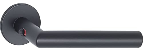MARCHESI Drückerpaar GEHRUNG sperrbar, Türstärke 38-45 mm,Edelstahl schwarz matt