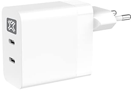 XtremeMac Premium USB-C Ladegerät 65W, USB C Netzteil 2-Port Schnellladegerät PD Charger 60W - kompatibel mit MacBook Pro/Air, iPad Pro/Air, iPhone 15//14/13/12/11, Galaxy S23/S23 Ultra/S22