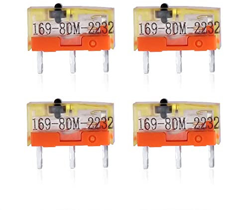 Mikroschalter, kompatibel mit Razer Logi Apple SteelSeries MS Maus (4 Stück, TTC Gold, 80 m)