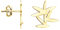 SOFIA MILANI - Damen Ohrringe 925 Silber - vergoldet/golden - Origami Kaktus Ohrstecker - E2157