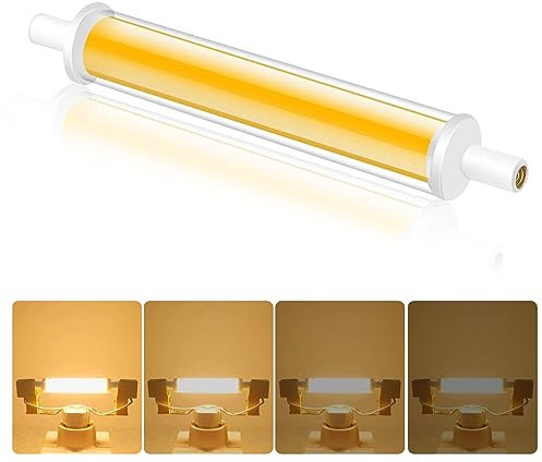 BVCL R7S LED 118mm Dimmbar, 7.7W 220-240V Warmweiß 3000K 850LM R7S LED Lampen, Ersetzt 100W R7S Halogenlampen, Kein Flackern, 1PCS