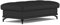 Cavadore Hocker Castiel / Polsterhocker mit mattschwarzen Metallfüßen, ideal als Beistellhocker, Fußablage, Sitzgelegenheit / 138 x 48 x 71 / Echtleder, Schwarz