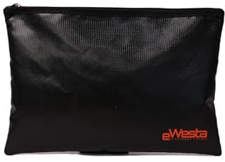 eWesta Air Brandschutz Kit 18 x 23 cm für Lithium-Ionen-Akkus - Sicherheit für elektronische Geräte auf Flugreisen - Hochwirksame Feuerschutzlösung für Flugzeugkabinen (S) (Schwarz, 35x24cm)