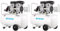 VEVOR Compresseur d’Air sans Huile Compresseur Silencieux à Air Comprimé Compresseur Outil d’Atelier pour Réparations Domiciliaires, Gonflage de Pneus (50L 750W, 116 psi) (Lot de 2)