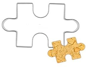 LIFKOME Edelstahl Puzzle Keks Ausstechform Plätzchenform Ausstecher Werkzeug Hitzebeständig