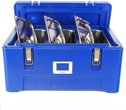 STMKB Speisenwärmeschrank, 30 L 3-Portionen-Speisenverteilungsbehälter, Hält 4–6 Stunden Warm, 3–5 Stunden Kalt, Geeignet Für Zentralküchen, Restaurants, Bankette Und Partys Im Freien Usw.