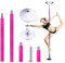 Kit Pole Dance Tanzstange Stripper-Stange für Frauen in Übergröße, rotierende statische tragbare Tanzstange, rosa Silikon-Tanzstange für Zuhause, Schlafzimmer, Apartment, Club, schwere Lasten 200 kg