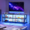 Lvifur TV Schrank mit USB Ladeanschluss und kabellose Ladestation,TV Board mit LED Leuchten,Lowboard für 65 Zoll & kleinere TVs,180 x 40 x 60cm