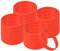 PATIKIL Bracelets en Silicone, 24 Pcs Bracelets en Caoutchouc Colorés Bandes de Sport Extensibles Vierges pour Adultes et Adolescents, Équipe, Rouge