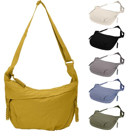 Halbmond-Umhängetasche für Damen und Herren, Halbmond-Form, Crossbody-Tasche mit verstellbarem Riemen für den täglichen Gebrauch, Freizeit, Reisen