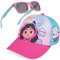 Get Trend Gabbys Dollhouse Sonnenbrille Kinder Basecap Mädchen Set Sommer Kappe Sonnenbrillen UV400 Geschenke für Mädchen (Rosa/Blau Gabby’s Dollhouse)