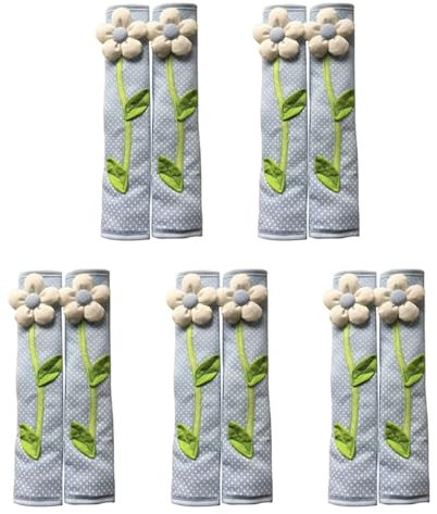 CENMEN 10 STÜCKE Pastoralen Polka Dot TüR/KüHlschrank Abdeckung KüHlschranktüR Handschuhe Wohnkultur KüChe ZubehöR Blau