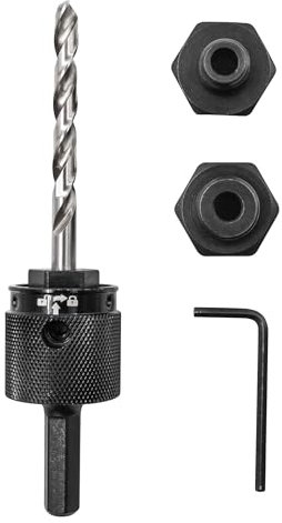Faithfull FAIHSAUQC Universal Quick Release Heavy Duty Holesaw Arbor Set, Compatible with 14-30mm & 32-210mm Holesaw Sizes