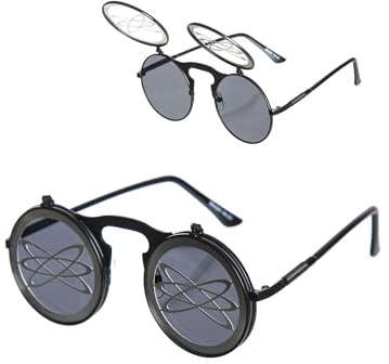 Atom Flip-up Sonnenbrille - lustige Klappbrille mit Motiv - Kostüm-Zubehör Karneval & Motto-Party