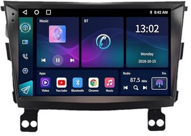 Android 13 2 DIN Car Radio Stereo para SsangYong Tivoli 2015-2022 9 Pulgadas Autoradio con WiFi GPS Rear View Camera RDS FM BT DVR SWC Ventilador de refrigeración(2+32G)