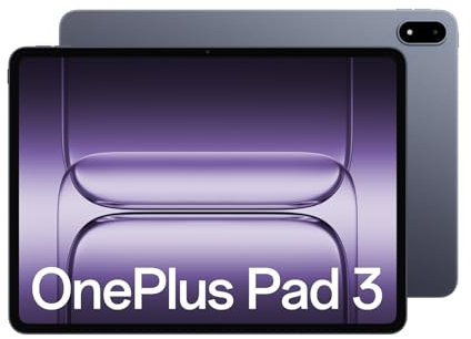 OnePlus Pad 3 Tablet 16+512 GB, processore Snapdragon 8 Elite, schermo 13,2 3,4K 144 Hz, Batteria 12140 mAh, Ricarica Rapida 80 W, Multitasking senza Sforzo con AI, Blu Tempesta