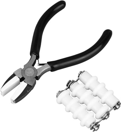 Gioielleria Raddrizza Filo di Ferro e Pinze in Nylon, Durevole Strumenti per la Creazione di Gioielli Raddrizzatore per Avvolgimento a Tre Rulli come Perline Tessitura e Intreccio Progetti