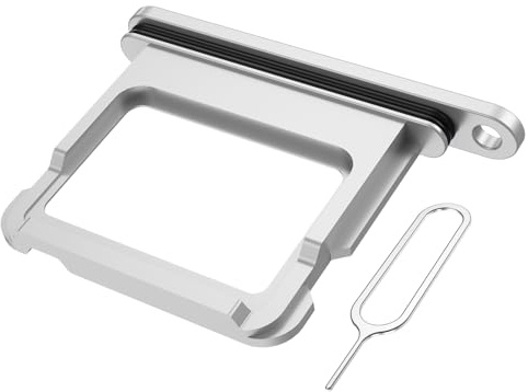 MMOBIEL SIM- Kartenhalter Kompatibel mit iPhone 17 - SIM-Tray - SIM-Kartensteckplatz - SIM-Kartenhalter Ersatz - inkl. SIM-Nadel und Wasserdichtem Gummiring - Weiß