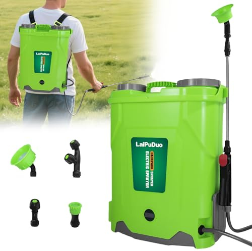 Akku-Rückenspritze 20L, 100 PSI Druckspritze, kompatibel mit Makita 18V Akku, Rückenspritze mit 4 Düsen, 5,3 Gallonen für Garten, Sprühen und Reinigen(ohne Akku)