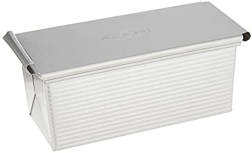 USA Pan 1170PM Bakeware Aluminized Steel 9 x 4 Inch Pullman Loaf Pan, Alloy, Silver