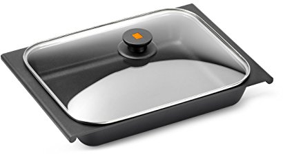 BRA Efficient Bandeja rustidera con tapa, Negro, 41 cm